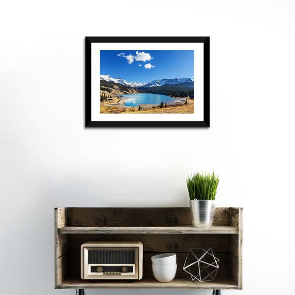 Colorado Rocky Mountains Lake Canvas Wall Art-3 Horizontal-Gallery Wrap-25" x 16"-Tiaracle