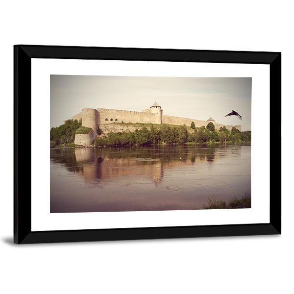 Fortress In Ivangorod Canvas Wall Art-1 Piece-Framed Print-20" x 16"-Tiaracle