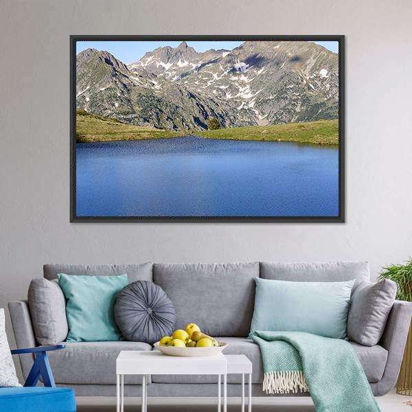Lake Of Querol Canvas Wall Art-3 Horizontal-Gallery Wrap-25" x 16"-Tiaracle