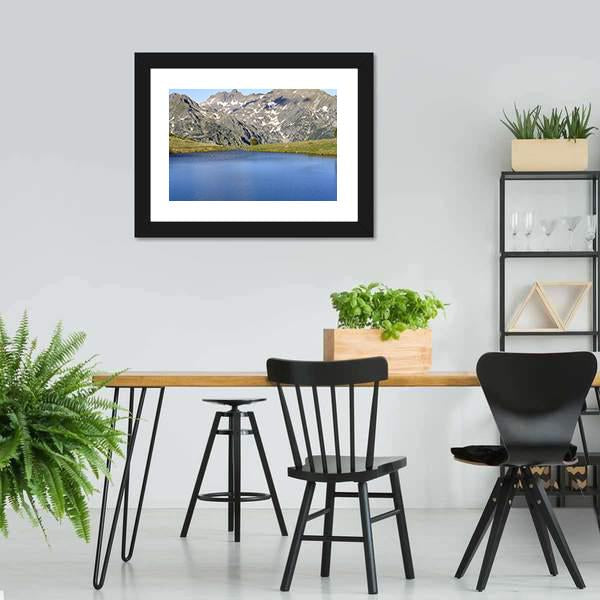 Lake Of Querol Canvas Wall Art-3 Horizontal-Gallery Wrap-25" x 16"-Tiaracle
