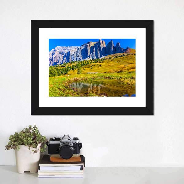 Majestic Rocks In Italy Canvas Wall Art-5 Horizontal-Gallery Wrap-22" x 12"-Tiaracle