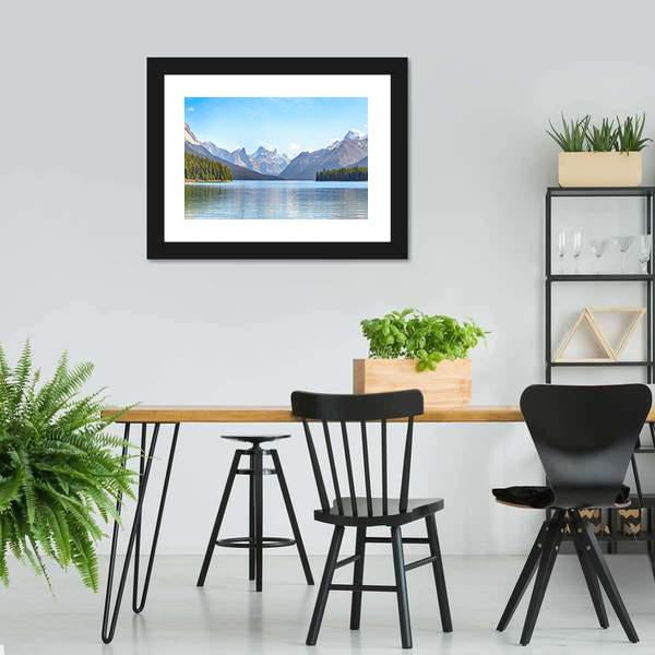 Maligne Lake Canada Canvas Wall Art-5 Horizontal-Gallery Wrap-22" x 12"-Tiaracle