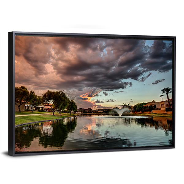 Marguerite Lake Canvas Wall Art-3 Horizontal-Gallery Wrap-25" x 16"-Tiaracle