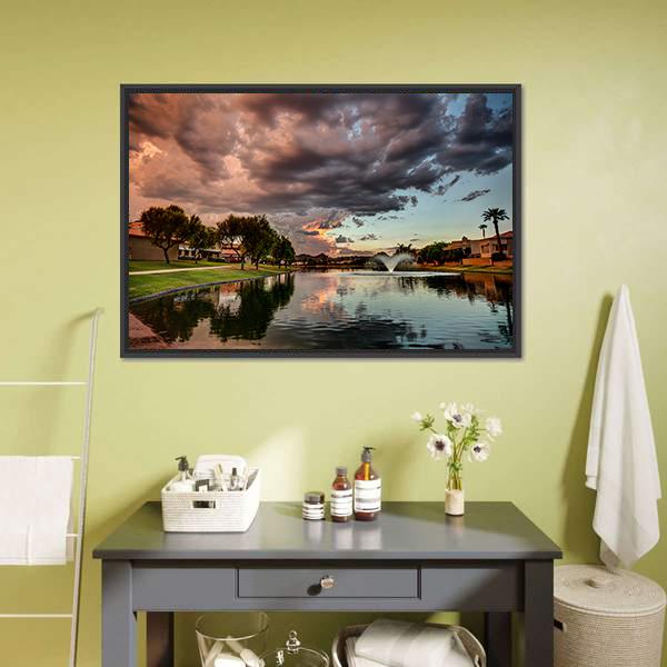 Marguerite Lake Canvas Wall Art-3 Horizontal-Gallery Wrap-25" x 16"-Tiaracle