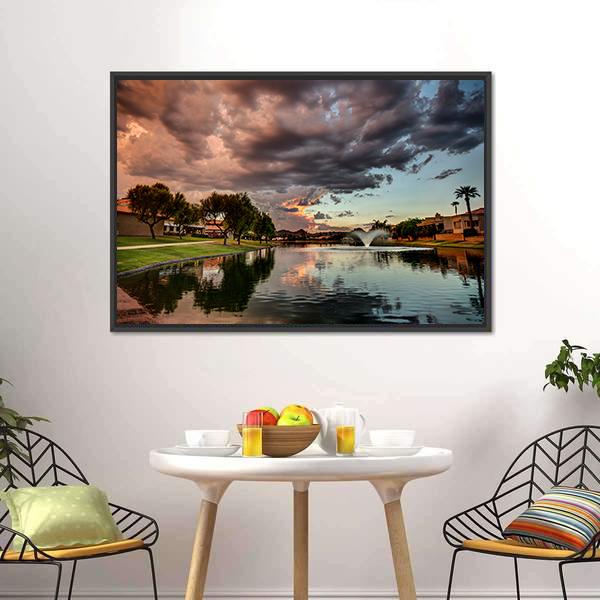 Marguerite Lake Canvas Wall Art-3 Horizontal-Gallery Wrap-25" x 16"-Tiaracle