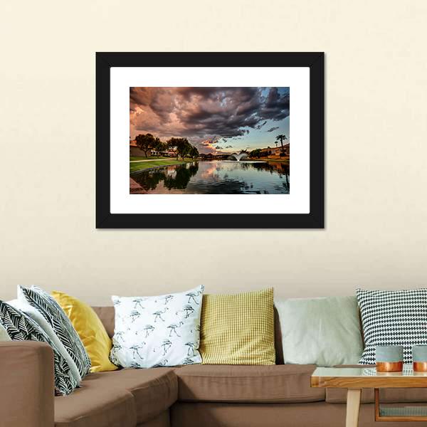 Marguerite Lake Canvas Wall Art-3 Horizontal-Gallery Wrap-25" x 16"-Tiaracle