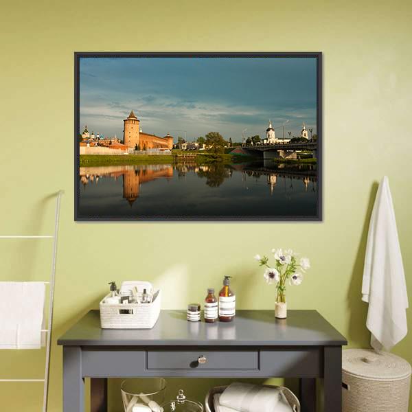Marinkin Tower With Church Canvas Wall Art-3 Horizontal-Gallery Wrap-25" x 16"-Tiaracle