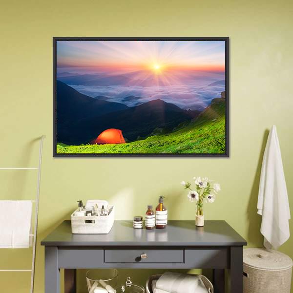 Marmarosh Mountain Ukraine Canvas Wall Art-1 Piece-Floating Frame-24" x 16"-Tiaracle