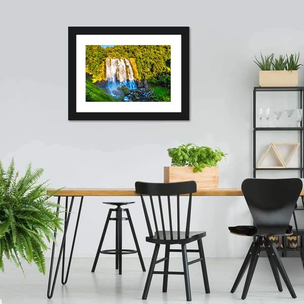Marokopa Falls Canvas Wall Art-3 Horizontal-Gallery Wrap-25" x 16"-Tiaracle