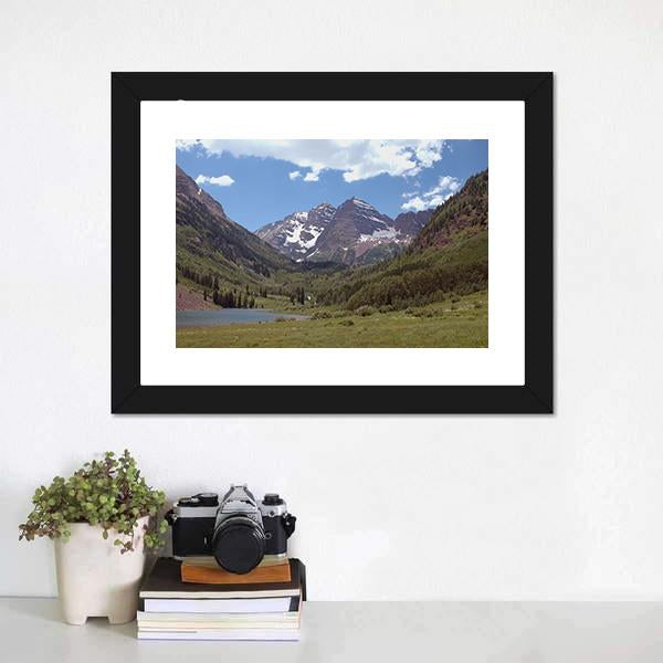 Maroon Bells Colorado Canvas Wall Art-3 Horizontal-Gallery Wrap-25" x 16"-Tiaracle