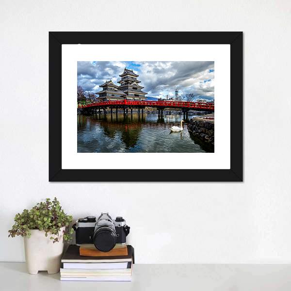 Matsumoto Castle Canvas Wall Art-3 Horizontal-Gallery Wrap-25" x 16"-Tiaracle
