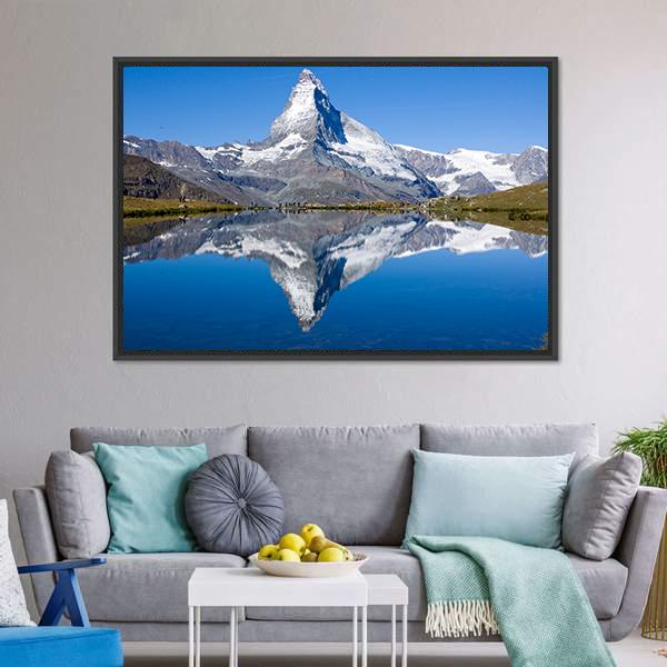 Matterhorn Mountain Switzerland Canvas Wall Art-3 Horizontal-Gallery Wrap-25" x 16"-Tiaracle