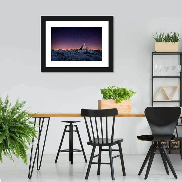 Matterhorn Peak Switzerland Canvas Wall Art-3 Horizontal-Gallery Wrap-25" x 16"-Tiaracle