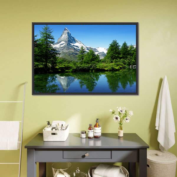 Matterhorn Switzerland Canvas Wall Art-3 Horizontal-Gallery Wrap-25" x 16"-Tiaracle