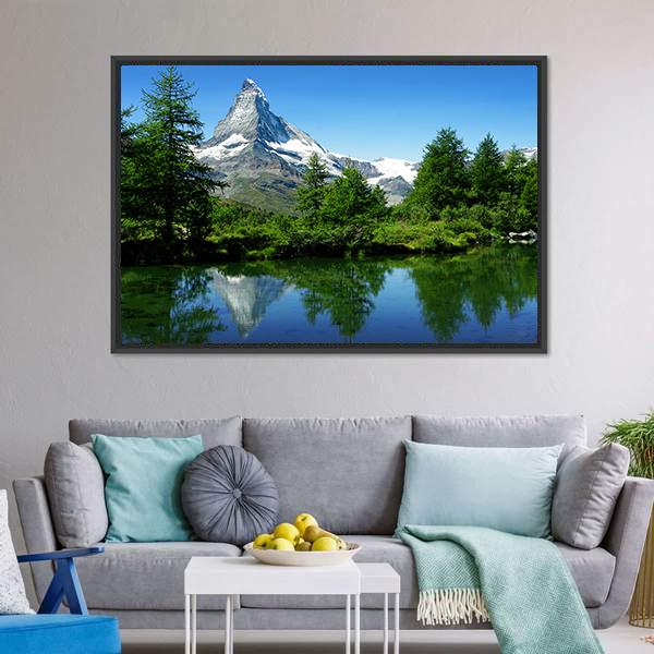 Matterhorn Switzerland Canvas Wall Art-5 Horizontal-Gallery Wrap-22" x 12"-Tiaracle