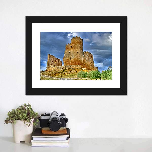 Mazzarino Medieval Castle Canvas Wall Art-3 Horizontal-Gallery Wrap-25" x 16"-Tiaracle