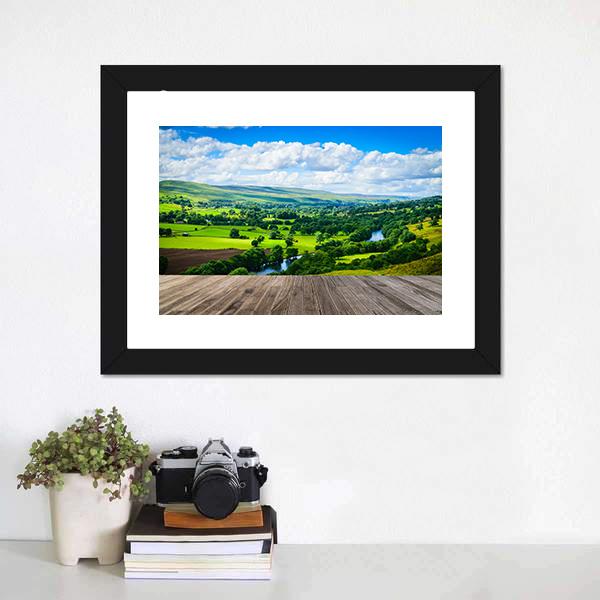 Meandering River Canvas Wall Art-3 Horizontal-Gallery Wrap-25" x 16"-Tiaracle