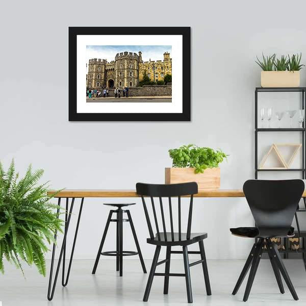Medieval Windsor Castle Canvas Wall Art-3 Horizontal-Gallery Wrap-25" x 16"-Tiaracle