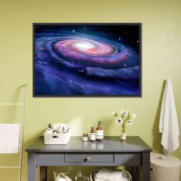 Milky Way Galaxy Canvas Wall Art-3 Horizontal-Gallery Wrap-25" x 16"-Tiaracle