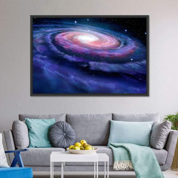 Milky Way Galaxy Canvas Wall Art-3 Horizontal-Gallery Wrap-25" x 16"-Tiaracle