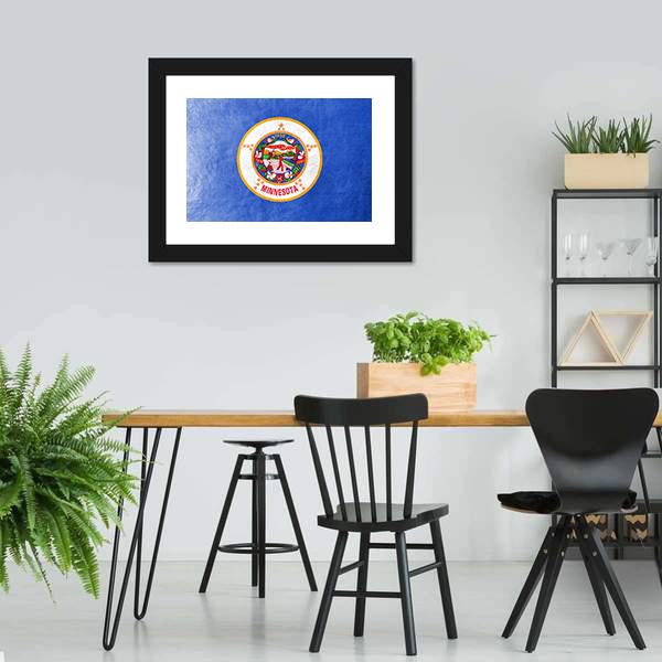Minnesota Flag Canvas Wall Art-3 Horizontal-Gallery Wrap-25" x 16"-Tiaracle