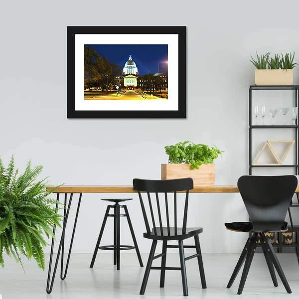 Mississippi State Capitol Canvas Wall Art-3 Horizontal-Gallery Wrap-25" x 16"-Tiaracle