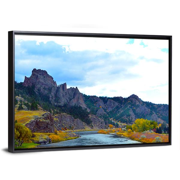 Missouri River Colors Canvas Wall Art-3 Horizontal-Gallery Wrap-25" x 16"-Tiaracle