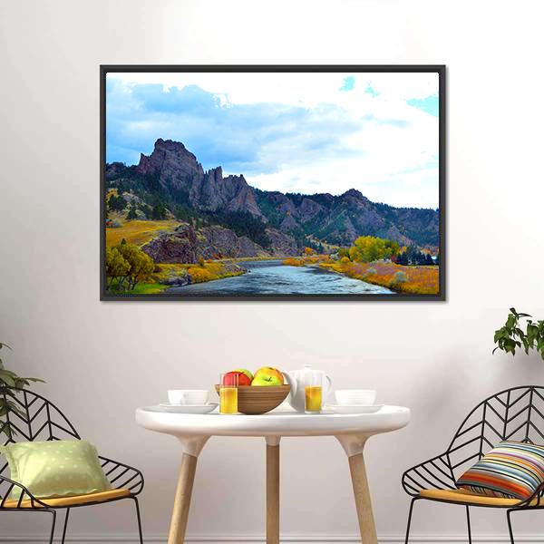Missouri River Colors Canvas Wall Art-3 Horizontal-Gallery Wrap-25" x 16"-Tiaracle