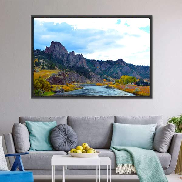Missouri River Colors Canvas Wall Art-3 Horizontal-Gallery Wrap-25" x 16"-Tiaracle