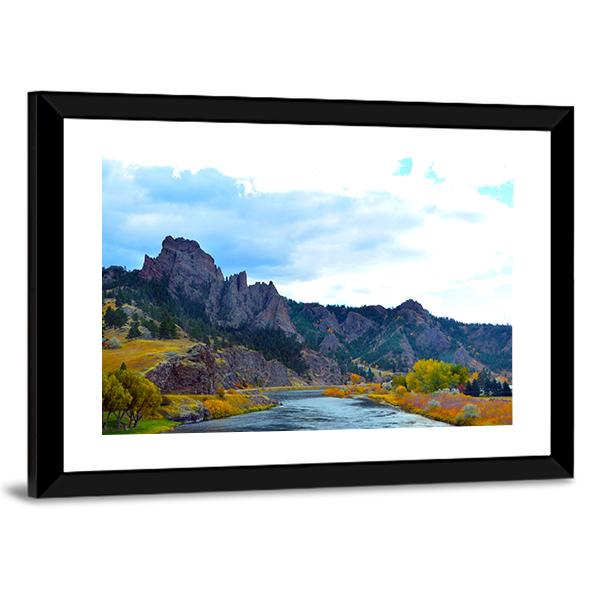 Missouri River Colors Canvas Wall Art-3 Horizontal-Gallery Wrap-25" x 16"-Tiaracle