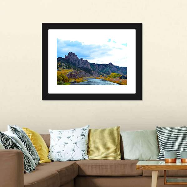 Missouri River Colors Canvas Wall Art-3 Horizontal-Gallery Wrap-25" x 16"-Tiaracle