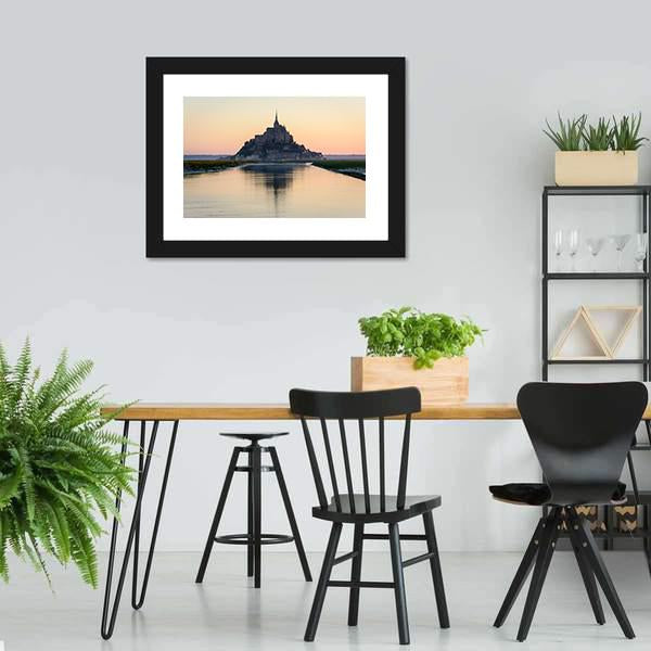Mont-Saint-Michel Normandy Canvas Wall Art-3 Horizontal-Gallery Wrap-25" x 16"-Tiaracle