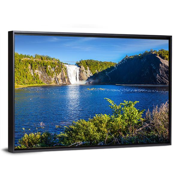 Montmorency Falls Canvas Wall Art-3 Horizontal-Gallery Wrap-25" x 16"-Tiaracle