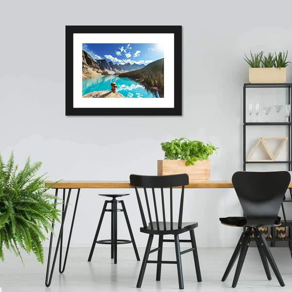 Moraine Lake Canvas Wall Art-3 Horizontal-Gallery Wrap-25" x 16"-Tiaracle