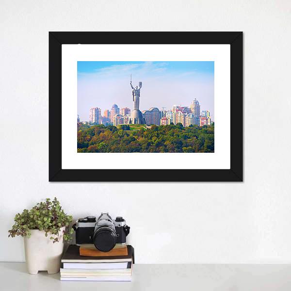 Motherland Statue In Ukraine Canvas Wall Art-3 Horizontal-Gallery Wrap-25" x 16"-Tiaracle