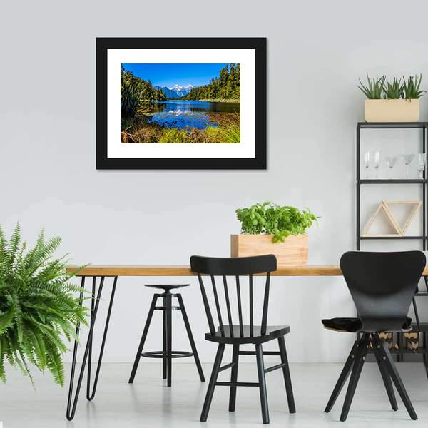 Mount Cook From Lake Canvas Wall Art-3 Horizontal-Gallery Wrap-25" x 16"-Tiaracle