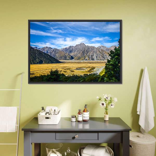 Mount Cook Landscape Canvas Wall Art-3 Horizontal-Gallery Wrap-25" x 16"-Tiaracle