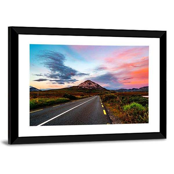 Mount Errigal At Sunset Canvas Wall Art-3 Horizontal-Gallery Wrap-25" x 16"-Tiaracle