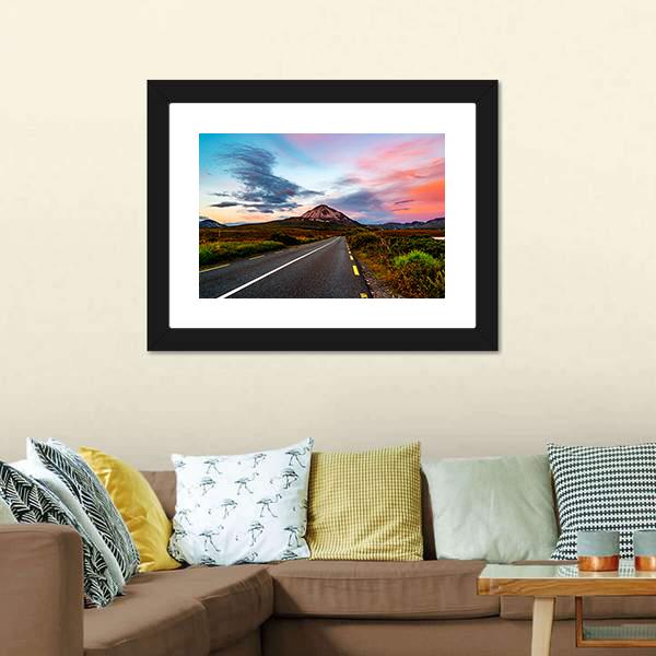 Mount Errigal At Sunset Canvas Wall Art-3 Horizontal-Gallery Wrap-25" x 16"-Tiaracle