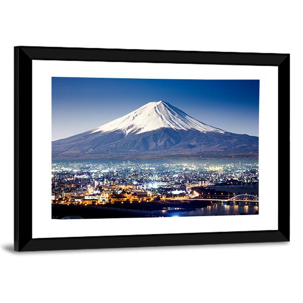 Mount Fuji From City Canvas Wall Art-3 Horizontal-Gallery Wrap-25" x 16"-Tiaracle