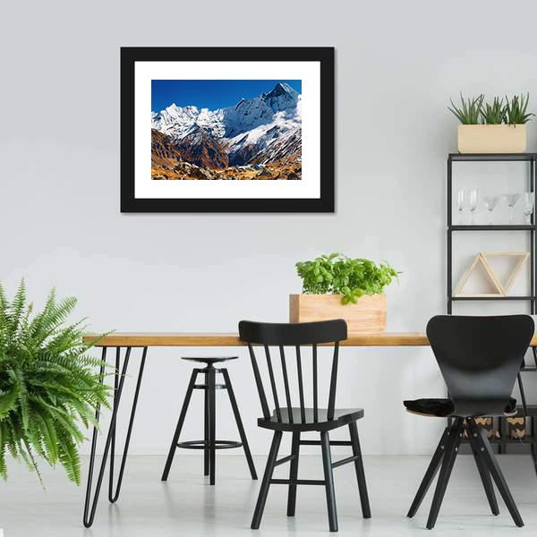 Mount Machhapuchhre Canvas Wall Art-3 Horizontal-Gallery Wrap-25" x 16"-Tiaracle