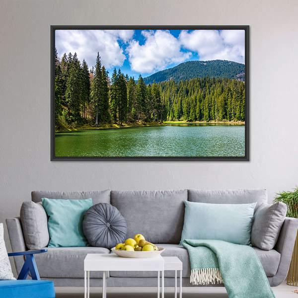 Mountain Lake Synevir Canvas Wall Art-3 Horizontal-Gallery Wrap-25" x 16"-Tiaracle