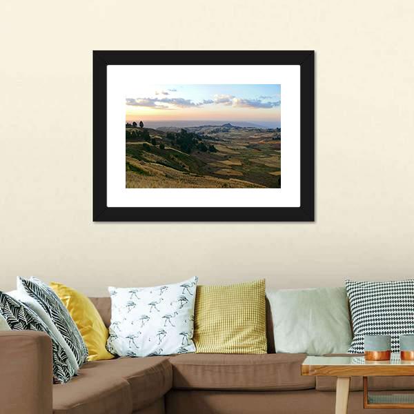 Mountain Landscape Ethiopia Canvas Wall Art-3 Horizontal-Gallery Wrap-25" x 16"-Tiaracle