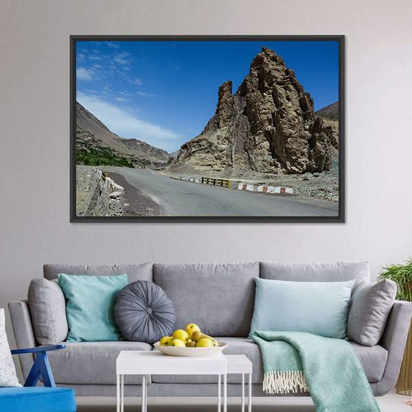 Mountain Road In Leh India Canvas Wall Art-3 Horizontal-Gallery Wrap-25" x 16"-Tiaracle