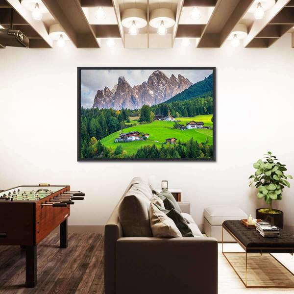 Mountain Village Italy Canvas Wall Art-5 Horizontal-Gallery Wrap-22" x 12"-Tiaracle