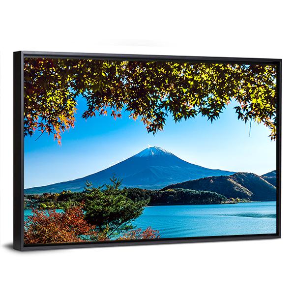 Mt Fuji Japan Canvas Wall Art-1 Piece-Floating Frame-36" x 24"-Tiaracle