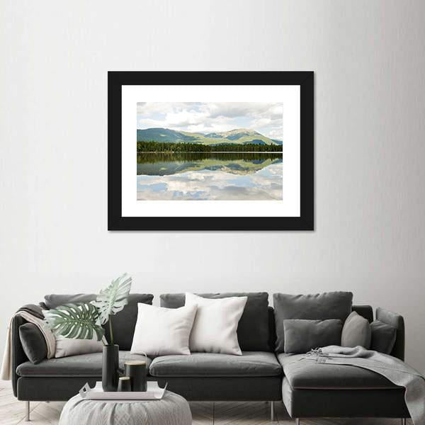 Mt Katahdin From Lake Canvas Wall Art-3 Horizontal-Gallery Wrap-25" x 16"-Tiaracle