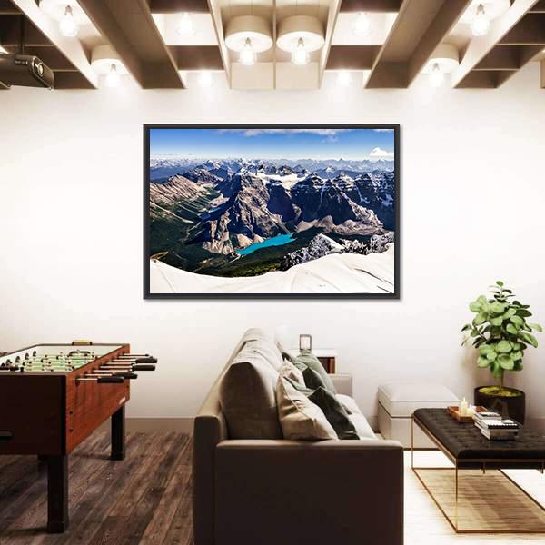 Mt Temple Canada Canvas Wall Art-1 Piece-Floating Frame-24" x 16"-Tiaracle