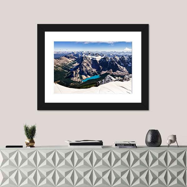 Mt Temple Canada Canvas Wall Art-5 Horizontal-Gallery Wrap-22" x 12"-Tiaracle