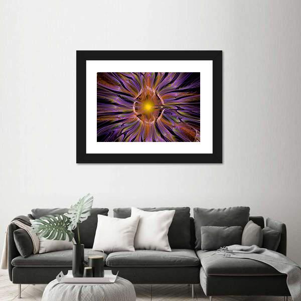 Multicolored Fractal Pattern Canvas Wall Art-5 Horizontal-Gallery Wrap-22" x 12"-Tiaracle